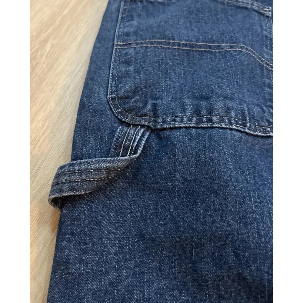 Wrangler Carpenter Jeans Men's 42x30 Blue Denim Straight Leg Pants